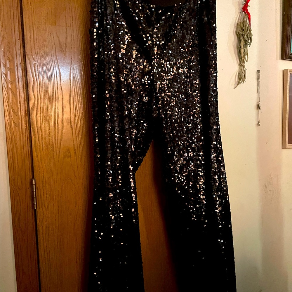 Sequin pants. XL they do run long. Only wore once. Gabrielle Union